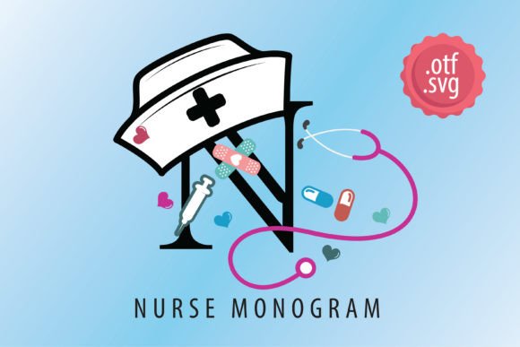 Discover Nurse Monogram: A Creative Font for Healthcare Design