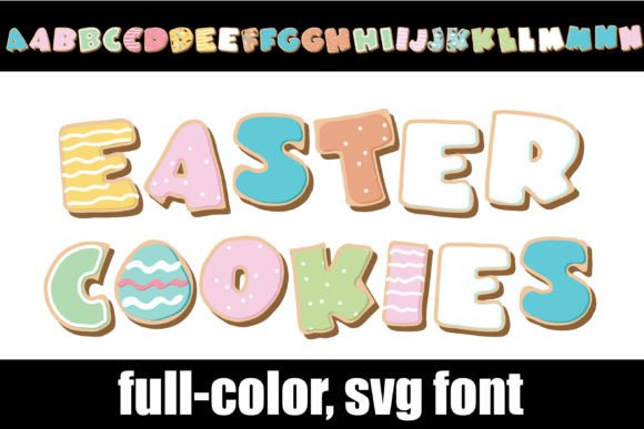 Easter Cookies: A Color Font for Festive Designs