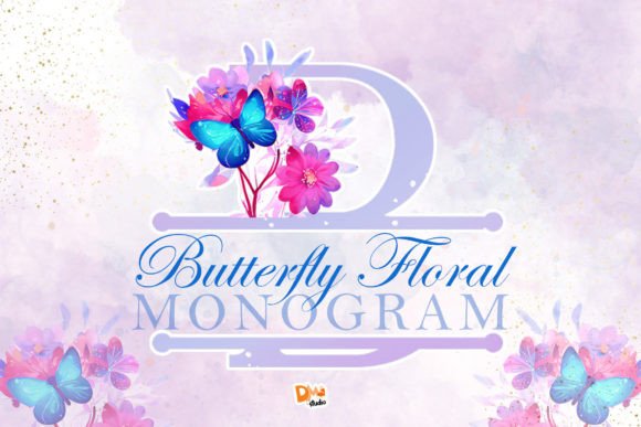 Elegant Butterfly Floral Monogram Font Guide