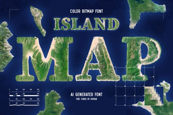 Island Map: A Modern Display Font with Tropical Soul