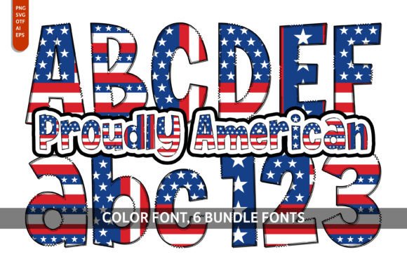 Proudly American Bundle: A Font for Patriotic Projects
