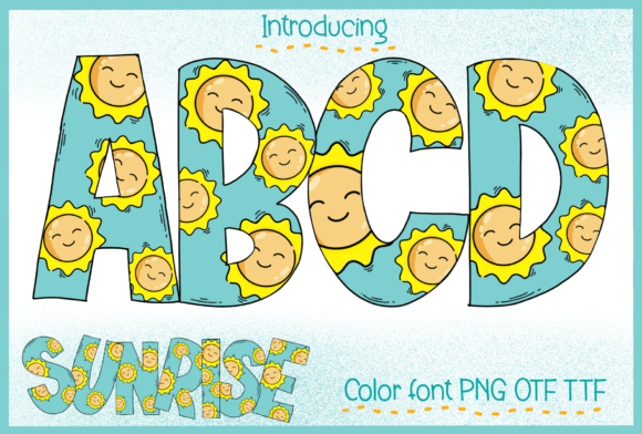 Sunrise: A Color Font for Playful and Modern Designs