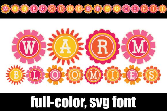 Warm Bloomies: The Playful Floral Typeface for Cheerful Designs